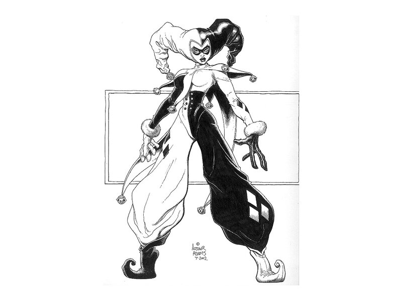 Harley Quinn Character — Black, Dramatic