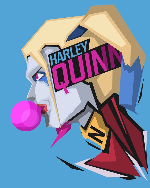 Harley Quinn Character — Blue