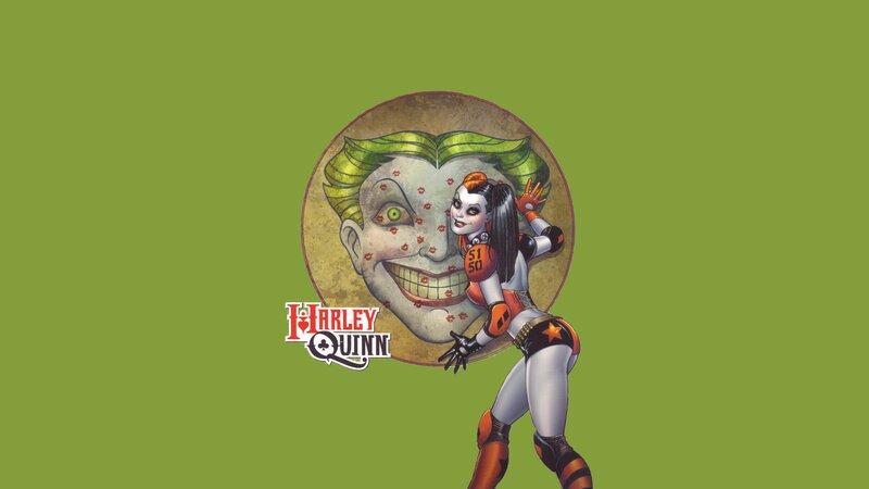 Harley Quinn Character — Green, Playful