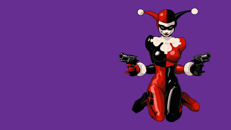 Harley Quinn Character — Purple, Confident
