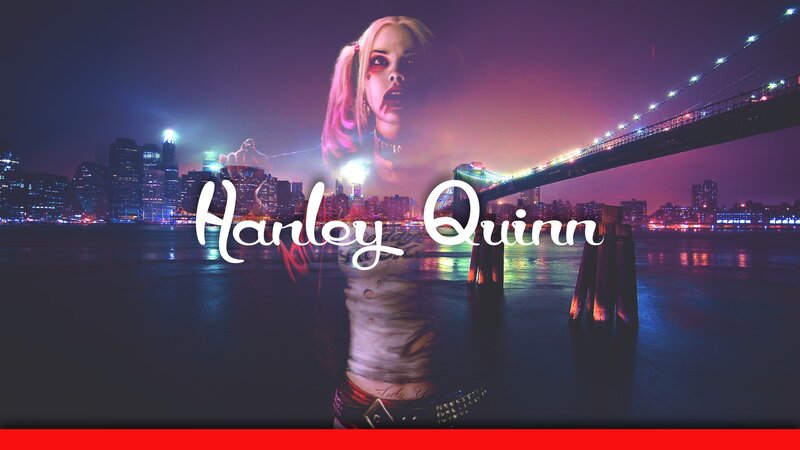 Harley Quinn Character — Purple, Dramatic