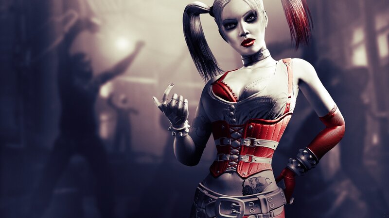 Harley Quinn Character — Red, Dramatic, 3d Render