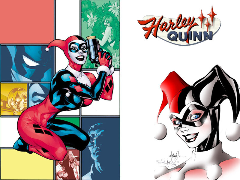 Harley Quinn Character — Red, Playful, Comic