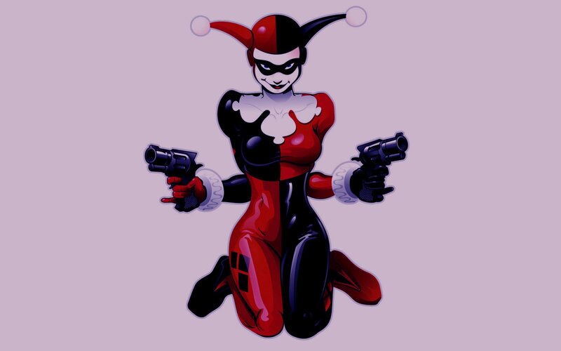 Harley Quinn Character — Red, Playful, Digital Art