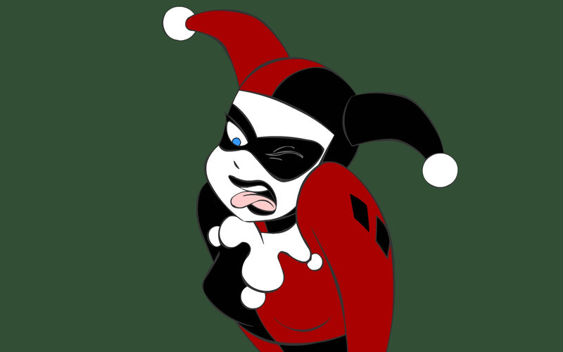 Harley Quinn Character — Red, Playful, Vector Art