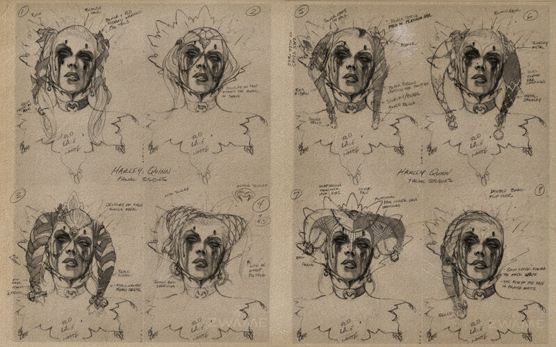 Harley Quinn facial studies