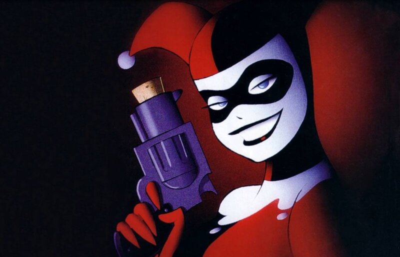 Harley Quinn holding a gun