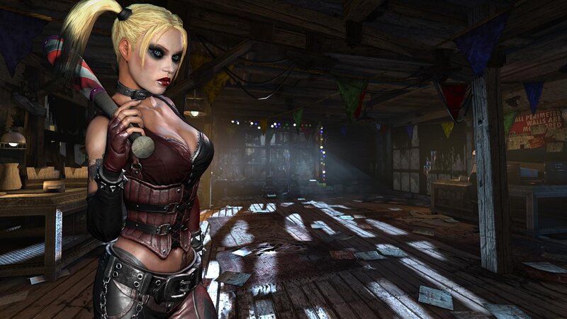 Harley Quinn Holding Bat — Brown