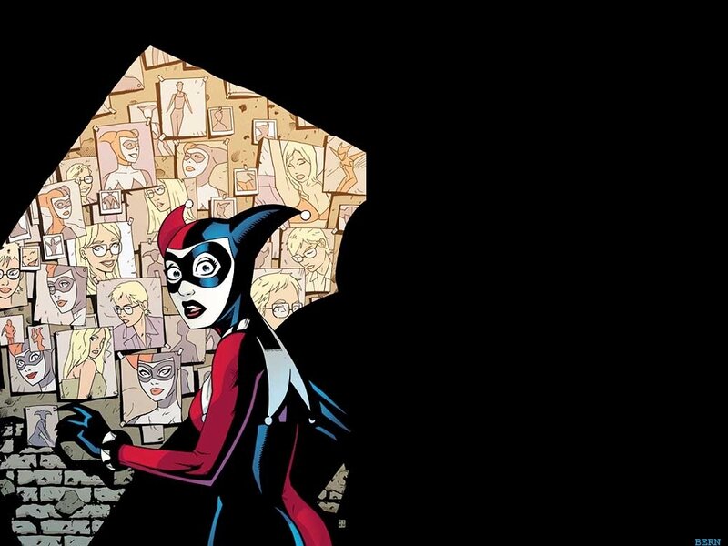 Harley Quinn in a dark room