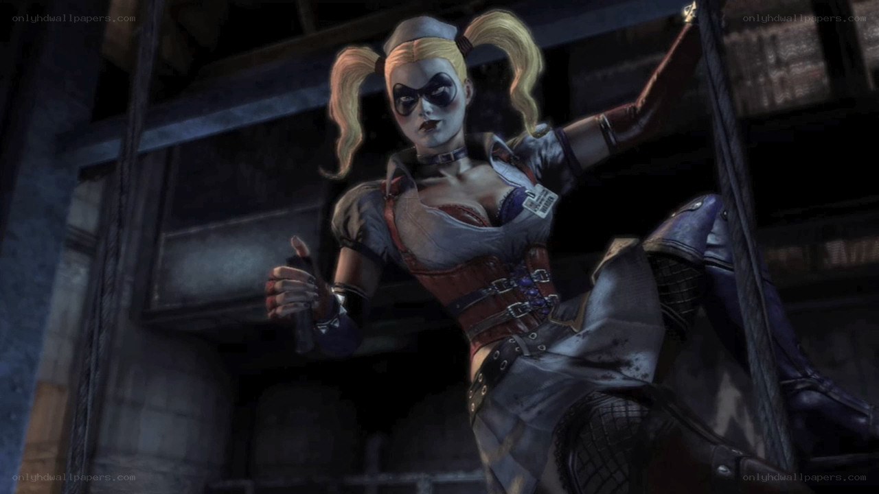 Harley Quinn in a dark setting