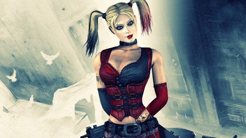 Harley Quinn in a ruined city