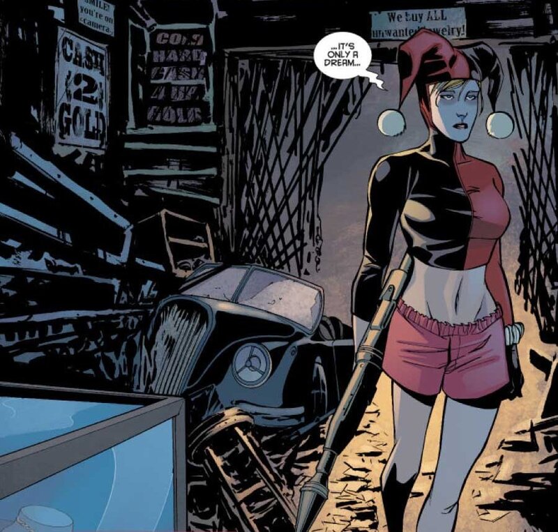 Harley Quinn in an alley