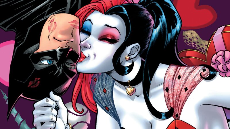 Harley Quinn Kissing Batman
