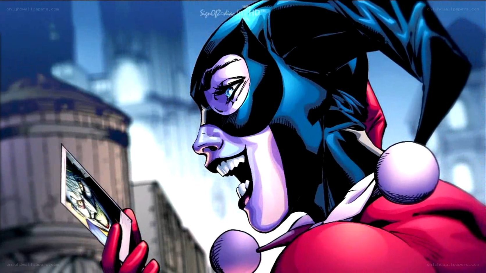 Harley Quinn laughing
