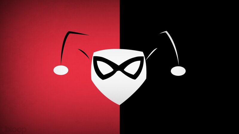 Harley Quinn Mask — Red, Dramatic