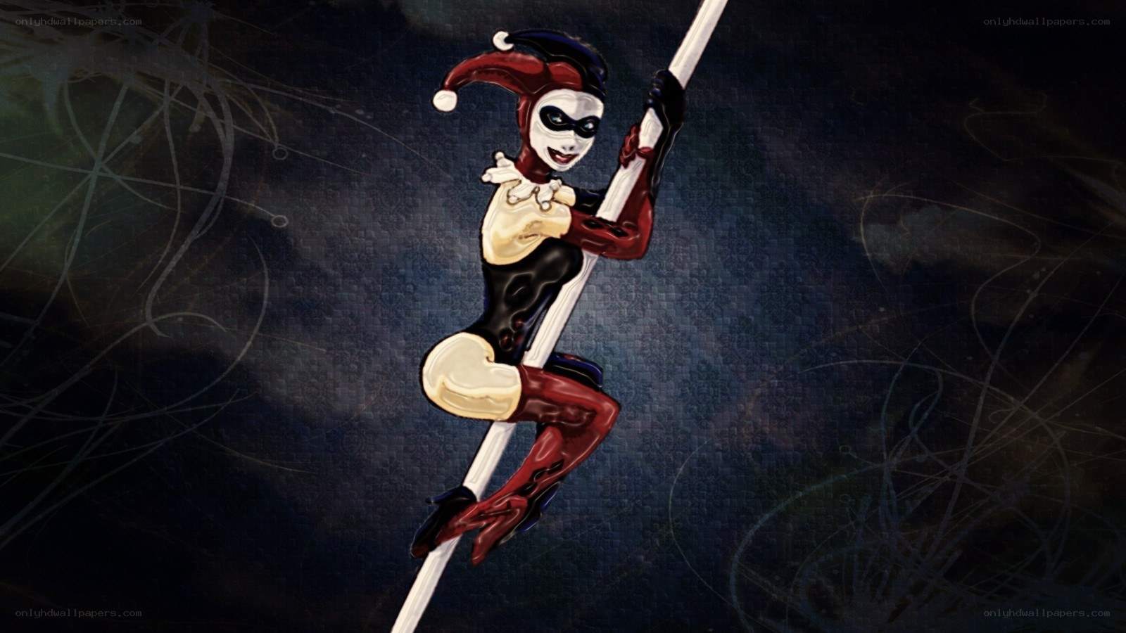 Harley Quinn on a pole