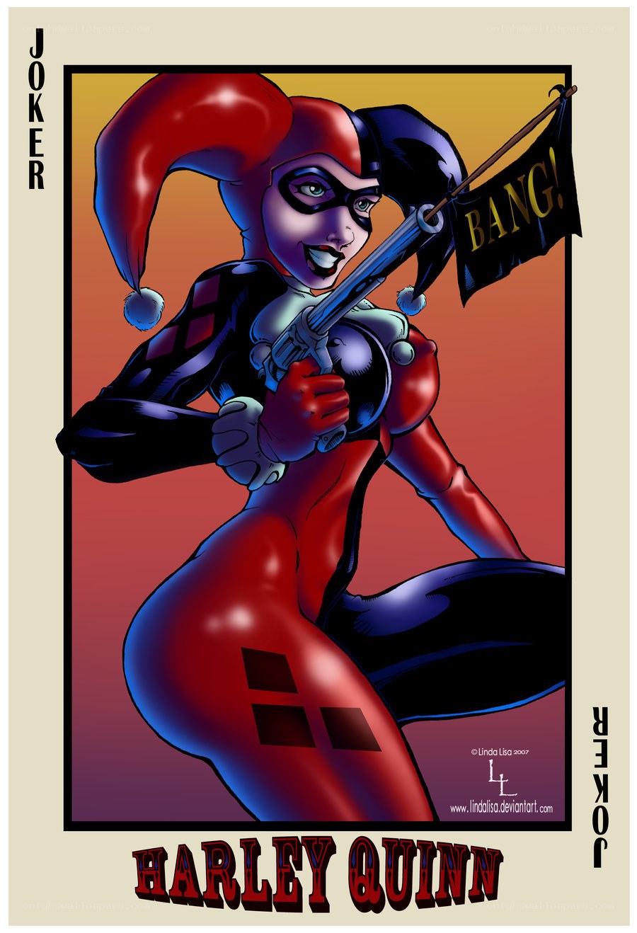 Harley Quinn playing card