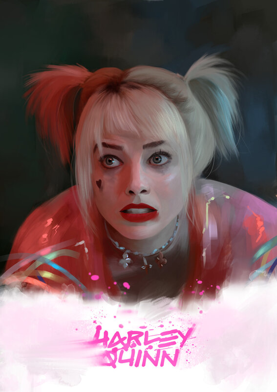 Harley Quinn Portrait — Pink