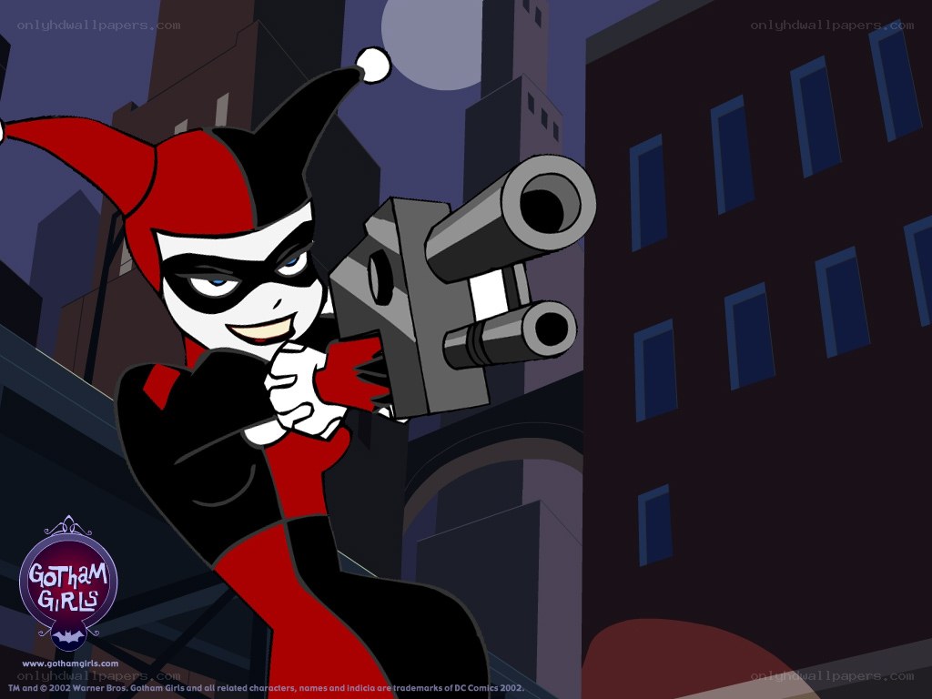 Harley Quinn with a gun
