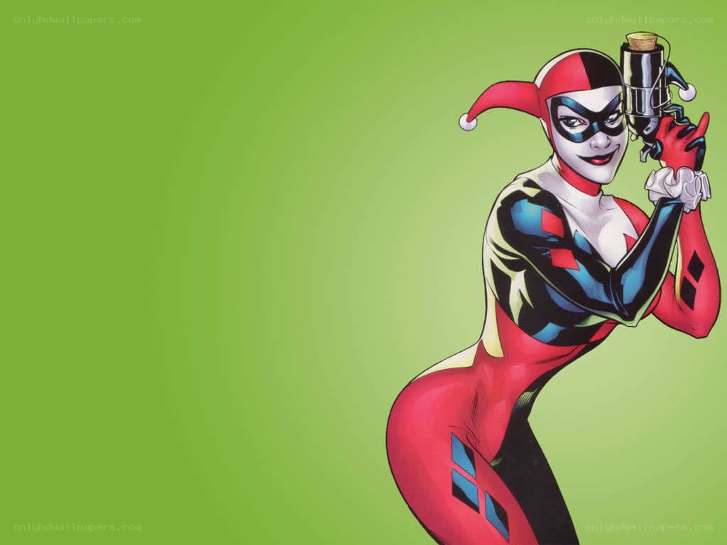 Harley Quinn with a weapon