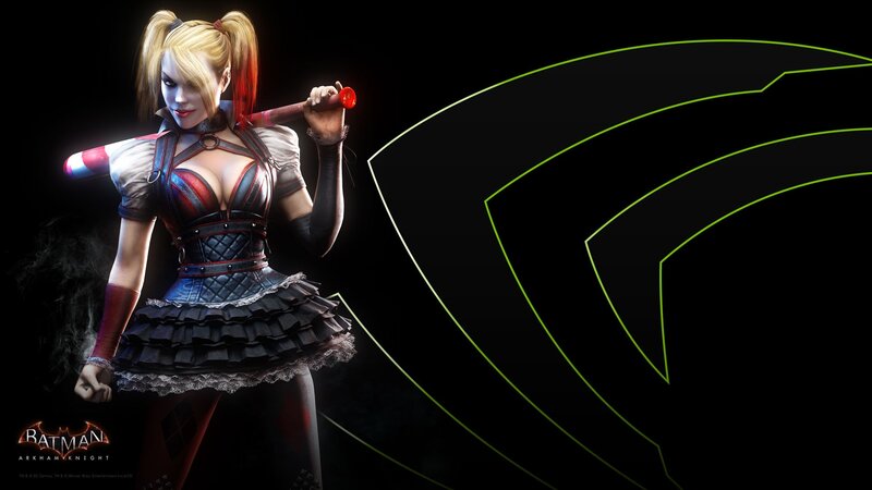 Harley Quinn with Bat — Black, Dark
