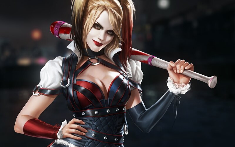 Harley Quinn with Bat — Black