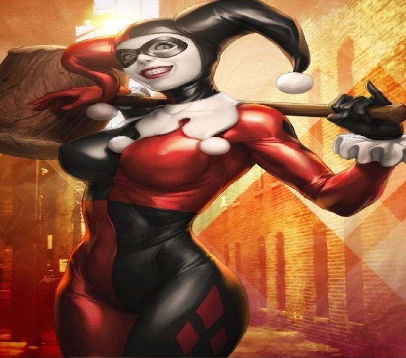 Harley Quinn with Bat — Red