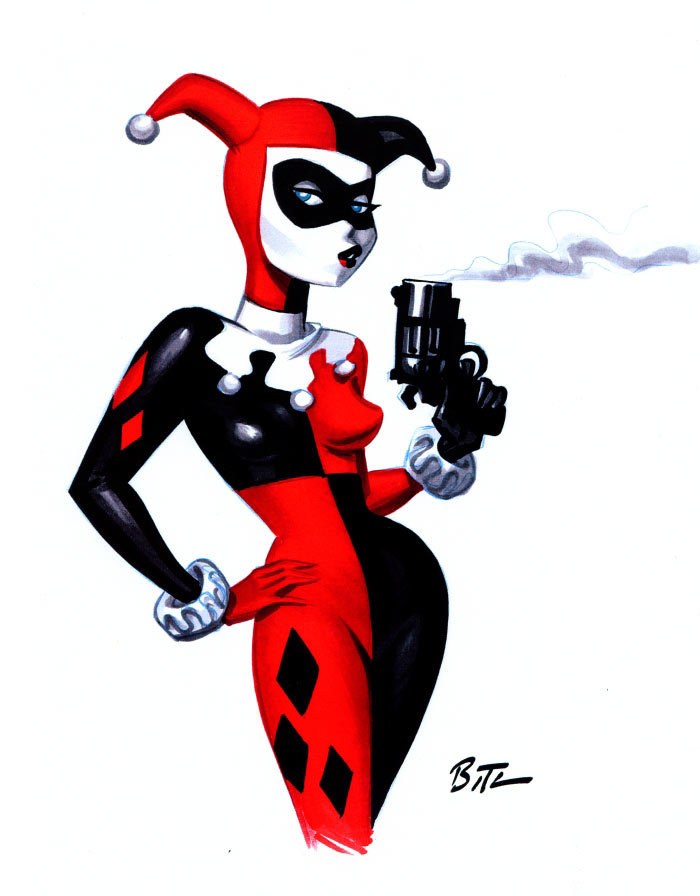 Harley Quinn with gun