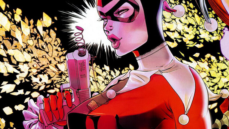 Harley Quinn with Gun — Red