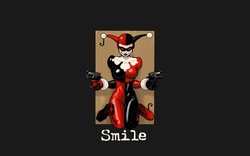 Harley Quinn with guns