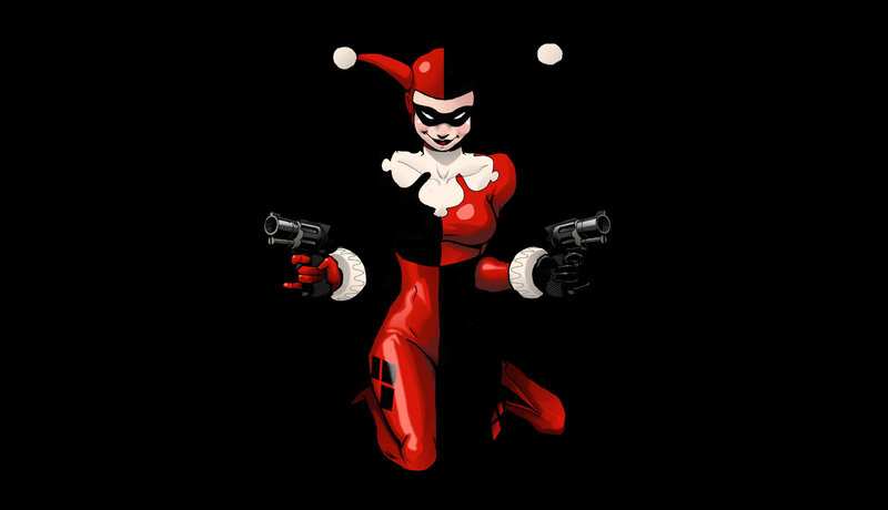 Harley Quinn with guns
