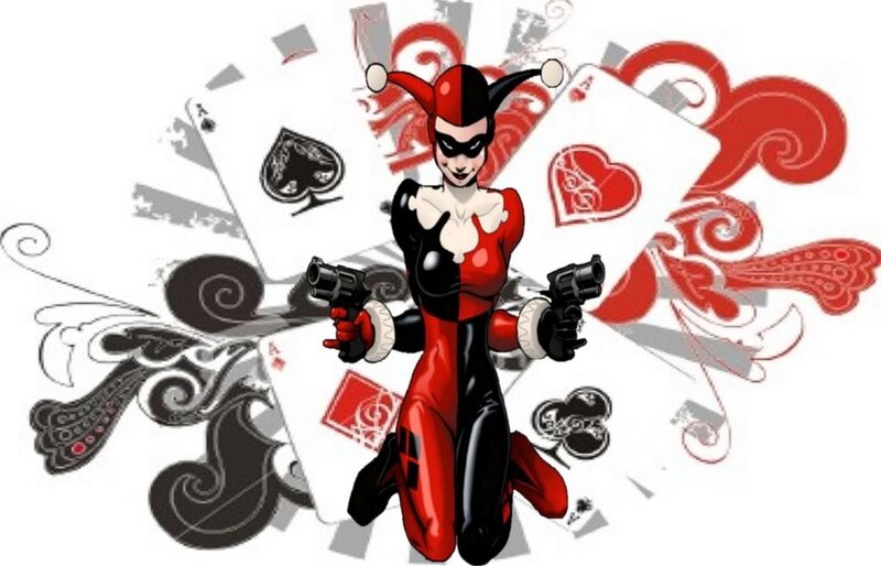 Harley Quinn with guns