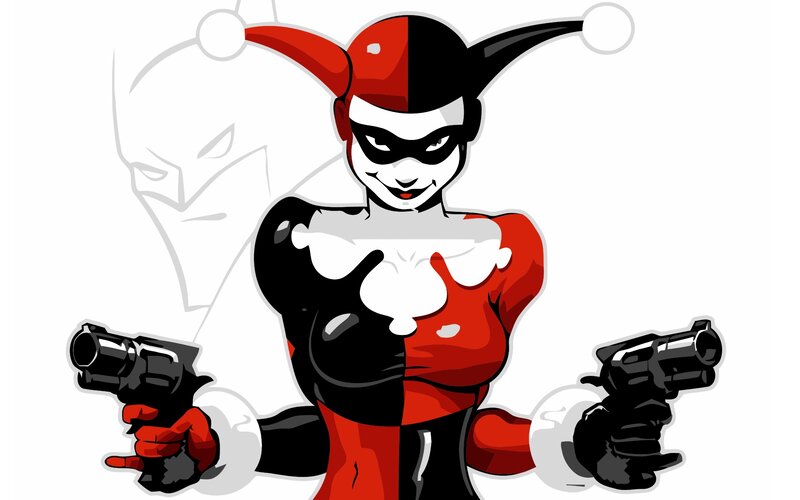 Harley Quinn with pistols