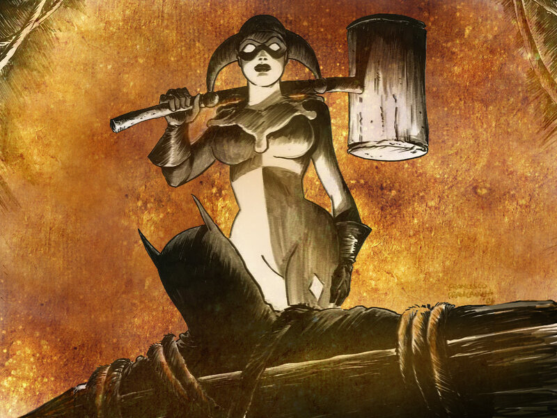 Harley Quinn with sledgehammer