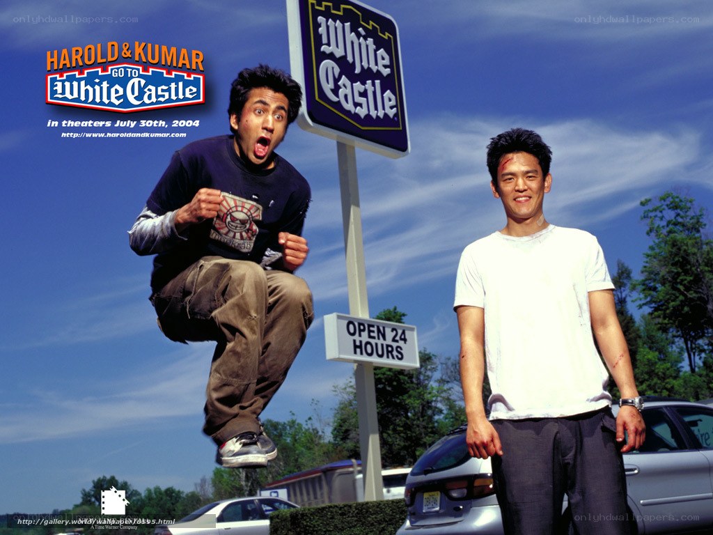 Harold and Kumar jump for joy