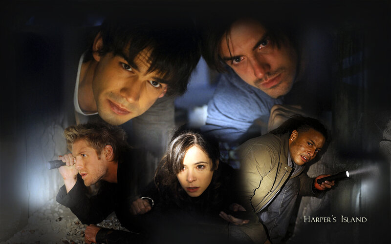 Harper's Island cast in dark tunnel