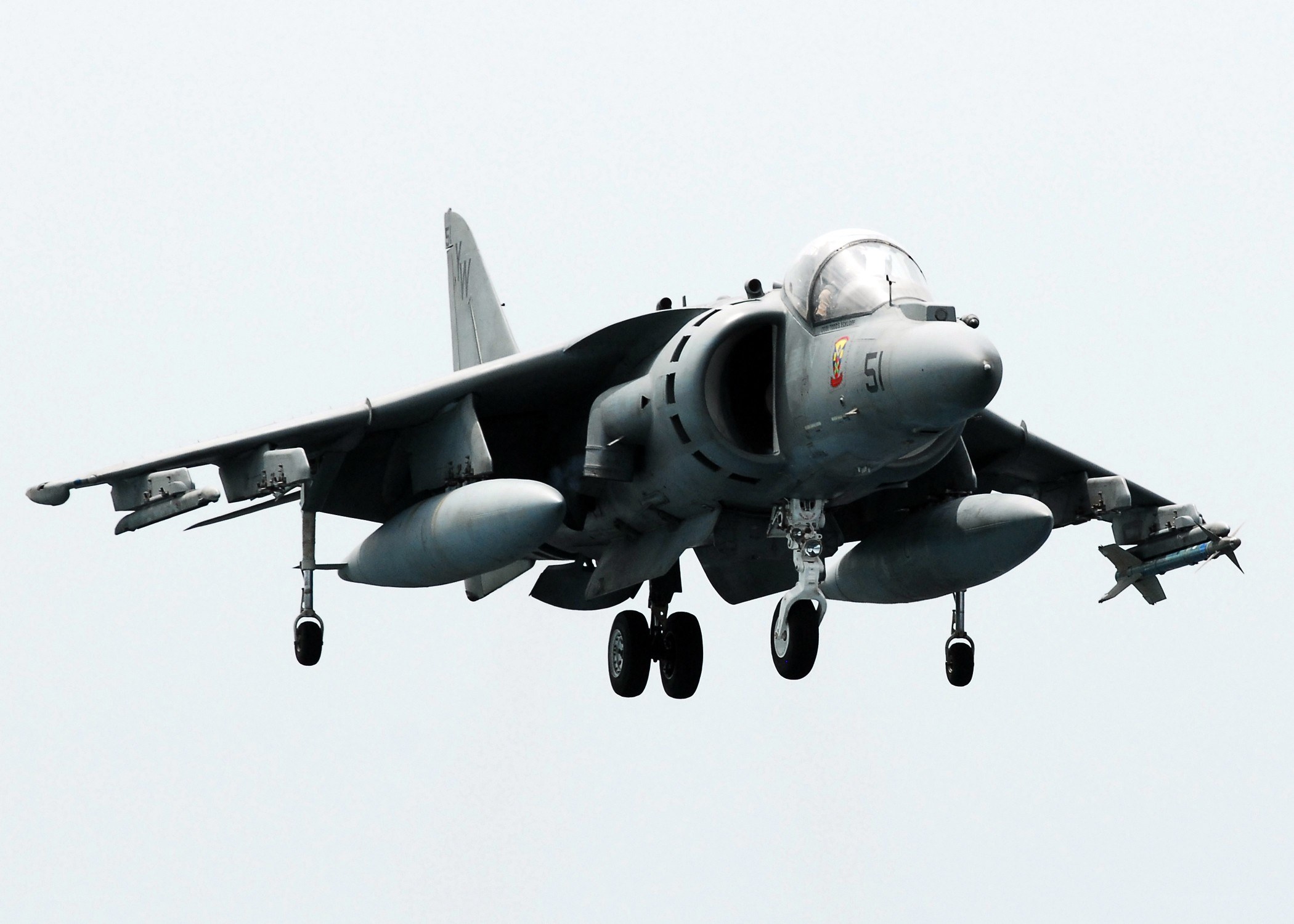 Harrier jet in flight