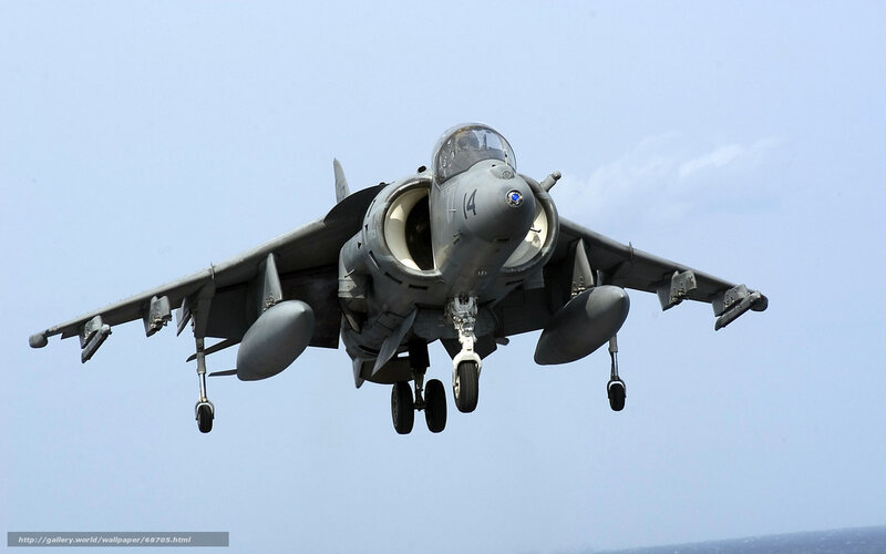 Harrier jet in flight