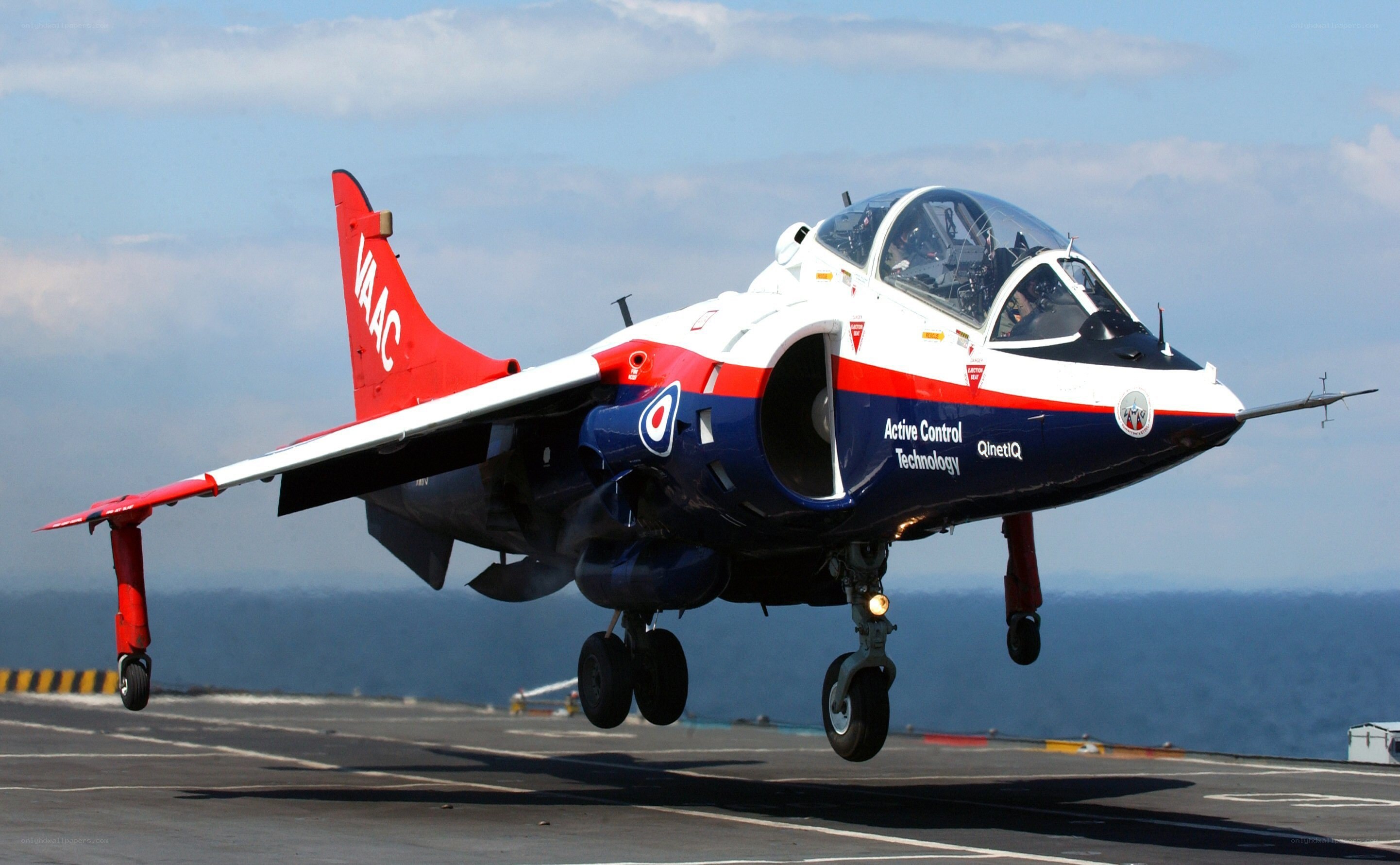 Harrier jet taking off