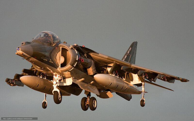 Harrier Jump Jet — Gray, Dramatic, Sunset
