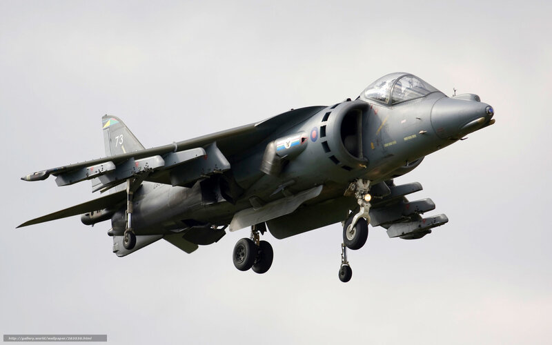 Harrier Jump Jet — Gray, Dynamic, Photograph, Aircraft
