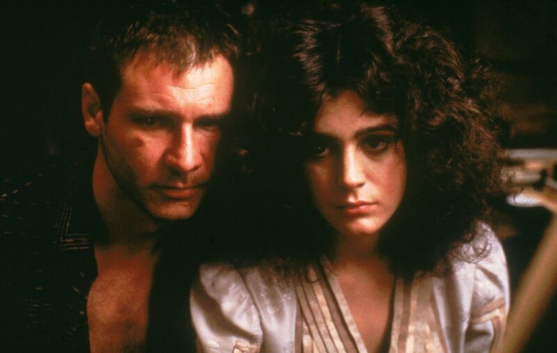 Harrison Ford and a woman in a scene