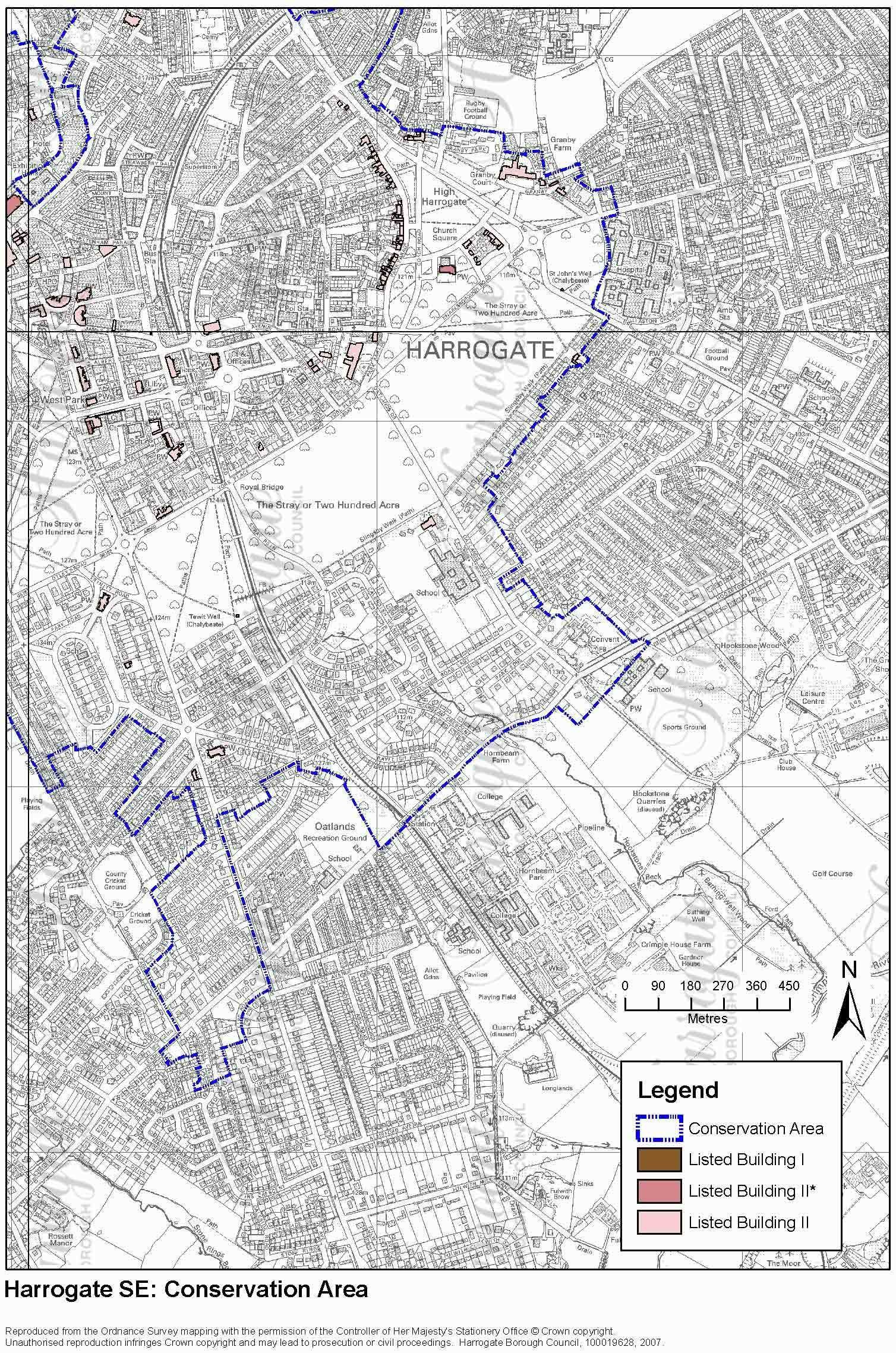 Harrogate SE Conservation Area map