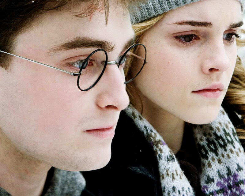 Harry and Hermione in winter
