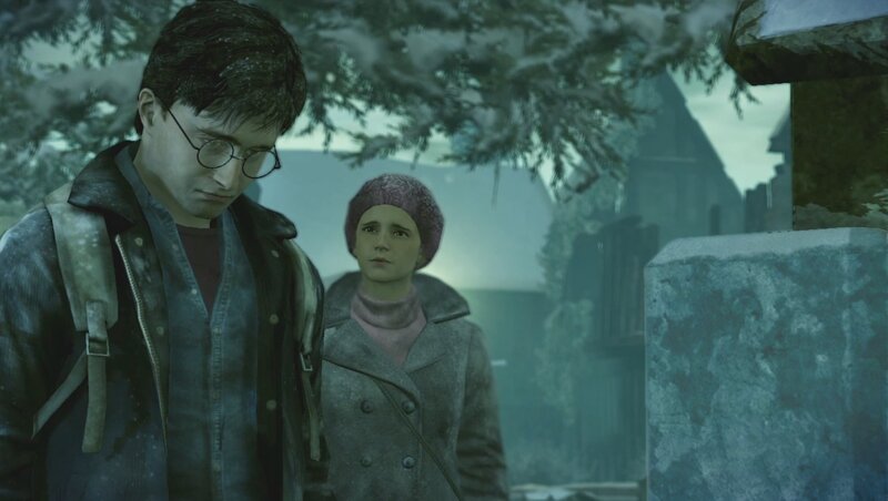 Harry Potter and a girl in winter