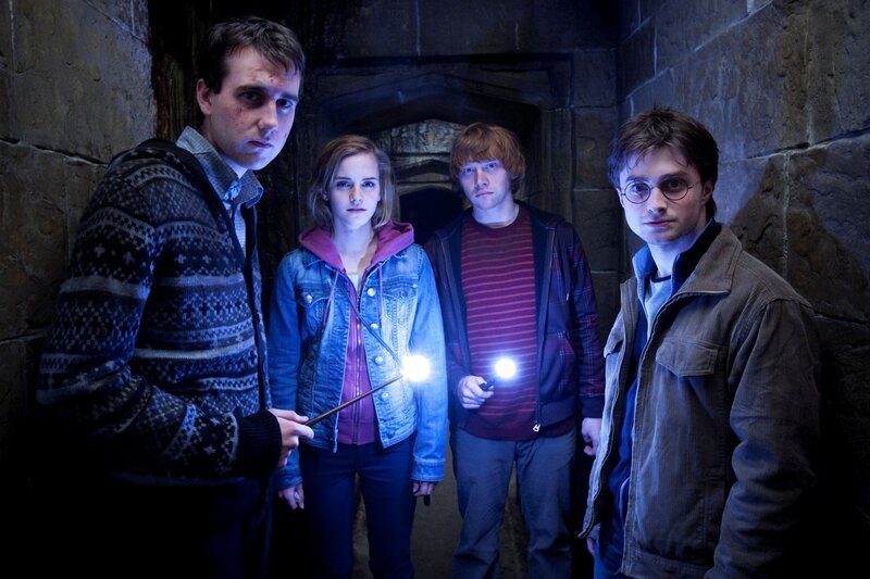 Harry Potter and friends in a dungeon