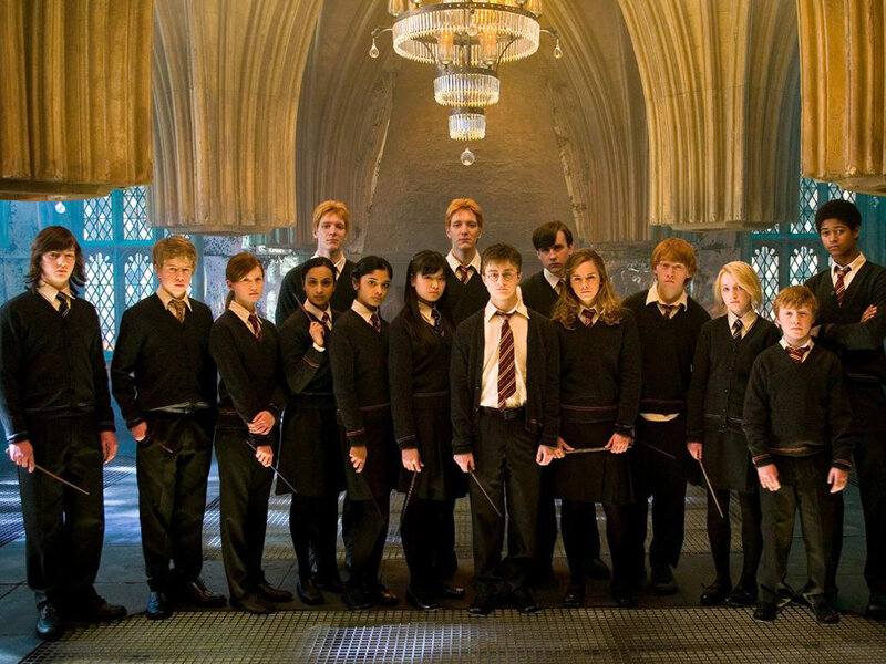 Harry Potter and friends in the Great Hall