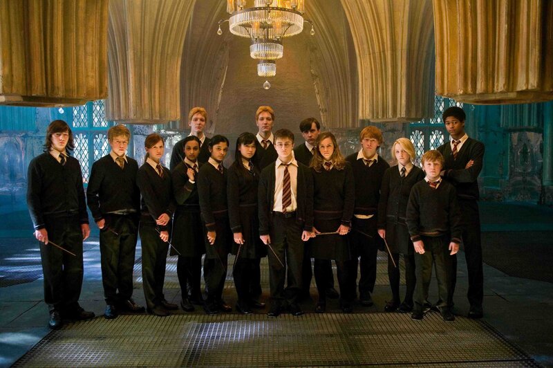 Harry Potter and friends in the hall