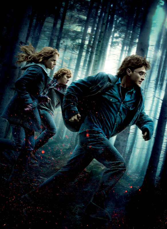 Harry Potter and friends running