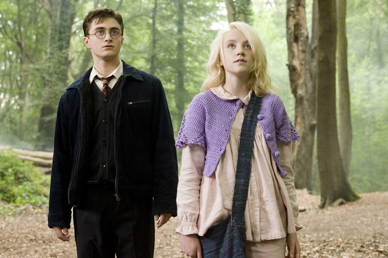 Harry Potter and Luna Lovegood in the forest